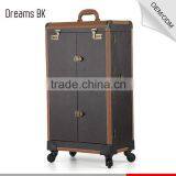 China Factory Supplier OEM Trolley Makeup Beauty Artist Case With Mirror and Wheels thumbnail-2