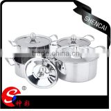SS401 4pcs stainless steel cookware set of pots cooking pot stainless steel soup pot set