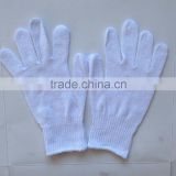White outdoors cotton knitted working gloves