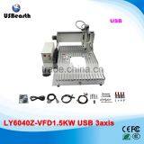 1.5KW USB Mini CNC 6040 Z-U1500W Router Engraver/Engraving Drilling and Milling Machine for Wood Aluminum,metal Copper Stone