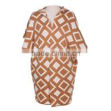 Grids lady hood coats designs dress/female apparel manufacturers