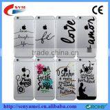 creative english word fashion clear slim tpu case for iphone 6 6s 4.7