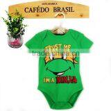 Green Summer Baby Clothing Romper Chest Printed Baby Bodysuit thumbnail-1