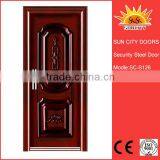 SC-S126 Flower Design Decorative Steel Sheet House Front Door thumbnail-1