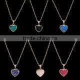 >>High Quality Classic Natural Stone Heart Necklace Pendant/# thumbnail-1