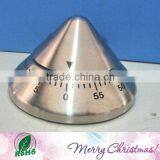 Cute Stainless Steel Pyramid Shaped Kitchen Mechanical Timer thumbnail-1