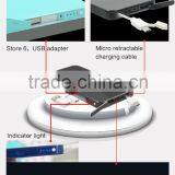 Retractable Cable Wireless Mini Power Bank With CE FCC ROHS thumbnail-6