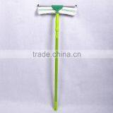 Colourful Plastic Shower Glass Wiper Telescopic Pole Cleaning Window Squeegee With Cotton Cloth thumbnail-3