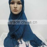 NL100 hot sell popular plain cotton long scarf