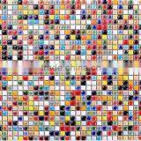 Glazed Blue Green Pink Yellow Mixed Ceramic Mosiac Tile Min10*10mm thumbnail-3