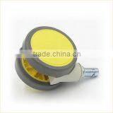 China Popular 65mm Yellow Nylon 360 Swivel Medical Caster thumbnail-3