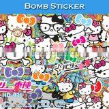 HD-036 CARLIKE Air Free Decorative Vinyl Donald Duck Bomb Sticker For Car Body Wrapping thumbnail-1