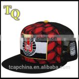 wholesale flat brim mesh cao with embroidery and printing