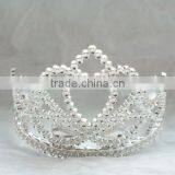 8.5cm High X 12cm Diameter Metallic Silver Heart Plastic Tiaras and Crowns thumbnail-6