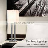 Single Metal Desk Lamp Fabric Shade Table Light for Hotel Decor