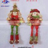 Scarecrow Holding Basket W/dangling Legs thumbnail-1