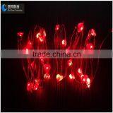 new products christmas decoration led battery operated light with heart shape
