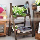 Home Life Zakka Folding Solid Wood 2-tier Flower Pot ,sundries Display Shelf thumbnail-4