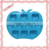 Apple Shape Ice Cube Tray Stirrer Plastic TPR Tray Jelly Chocolate Maker Lemon