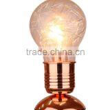 Bulb Shaped Glass Touch Table Lamp With 3 Steps From Bright to Brightest