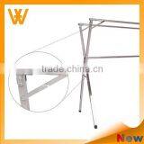Double-pole Stainless Steel Extendable Laundry Hanger Rack With Shelf thumbnail-6