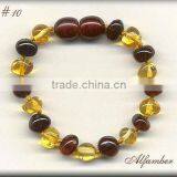 Natural Amber Fashion Beaded Bracelet Cherry / Lemon