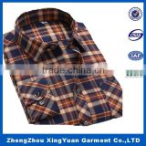 Men Cotton Long Sleeve Checked Flannel Shirts