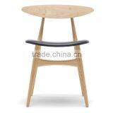 Modern Compact Solid Wood Leather Living Room Dining Chair thumbnail-4