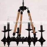 Vintage Industrial Pendant Lighting Iron Ceiling Lamp candle Chandelier