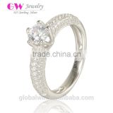 New Model Wedding Silver S925 Cheap Italian Rings With Clear Cz