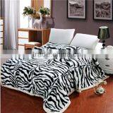 Home Textile High Quality Zebra Printed Heating Flannel Blanket thumbnail-2