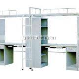 Steel School Students Loft Bunk Bed With Clothes Closet and Desk thumbnail-2
