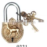 Solid Brass Antique Padlock Camel Design