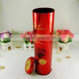Custom Printing Metal Packaging Wine Bottle Cylinder Tin Box thumbnail-2