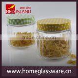 the New Design Pattern Glass Jar With Metal Lid