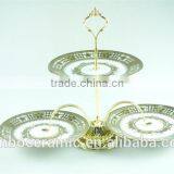 3-tiers Cake Stand Ceramic Porcelain Mid-east Style Cake Plates Wholesale thumbnail-1