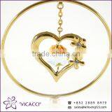 High Quality 24K Gold Plated Heart Ornaments for Wedding Gifts thumbnail-3
