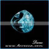 Pressed Flower Ring Real Turquoise Star Ferry Resin Dome Ring Floral Botanical Jewelry thumbnail-6