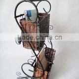 RH-4470 Two Tier Scroll Design Wicker Display Magazine Rack thumbnail-2