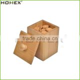 Natural Square Bamboo Canister with Lid Bamboo Jar Cheap Tea Pots/Homex_Factory
