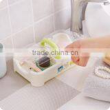 2016 New Design 2 Cases Bathroom Storage Rack Plastic Kitchen Sponge Sink Holder Soap Holder With Cover thumbnail-1