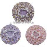 Double-deck Waterproof Nylon Mesh Shower Cap Makeup Cap thumbnail-1