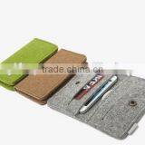 Low Price Gift for Him Wholesale Polyester Business Card Sleeve Money Cover Cotton Felt China Mobile Phone Case With Snap Button thumbnail-2