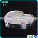 2015 Custom Wholesale Romantic Acrylic Heart Shaped Magnetic Photo Frame