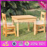 2016 New Design Natural Solid Wooden Children Table and Chairs W08G172 thumbnail-5