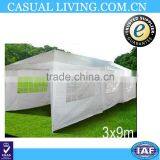 White Folding Wrought Iron Gazebo thumbnail-1