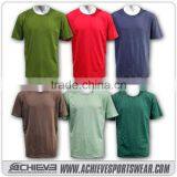 Embroidery plain dyed plain white cotton t shirts,100% cotton fashion t shirts