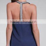 8TP128 Beaded Satin Halter Tops thumbnail-1