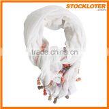 Wholesaler Fashion Scarf Stock Ladies Tassels Scarf Liquidation, 150716Ve