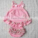 2015wholesalesimple Design Newborn Romper Baby Clothes Ruffled Romper in Gray Chevron and Aqua, Sunsuit for Baby Girl thumbnail-2